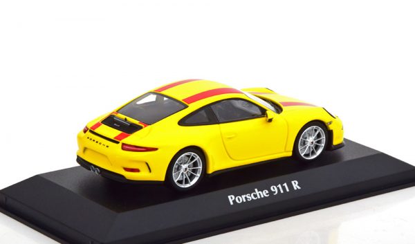 Porsche 911 (991) R Coupe 2016 Geel / Rood 1-43 Maxichamps