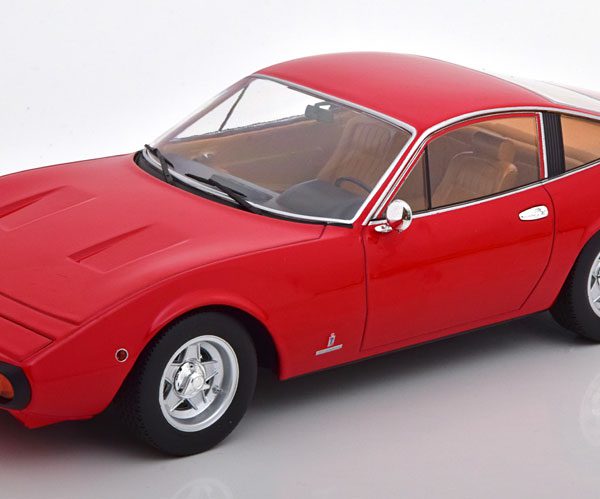 Ferrari 365 GTC4 1971 Rood ( Bruin Interieur ) 1-18 KK Scale Limited 750 Pieces