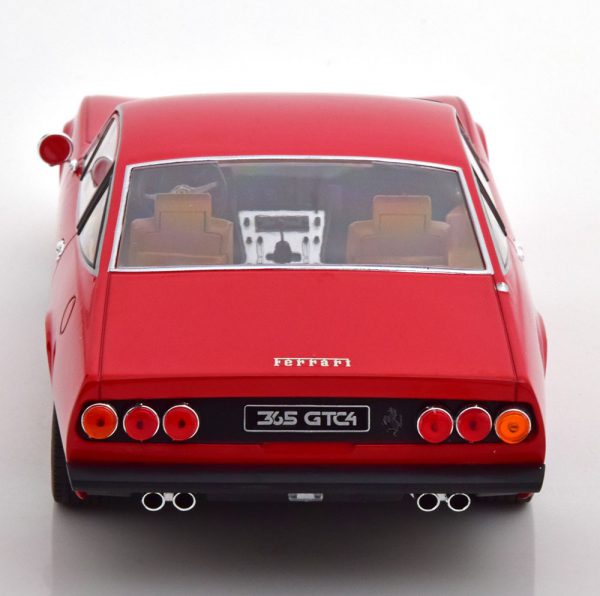 Ferrari 365 GTC4 1971 Rood ( Bruin Interieur ) 1-18 KK Scale Limited 750 Pieces