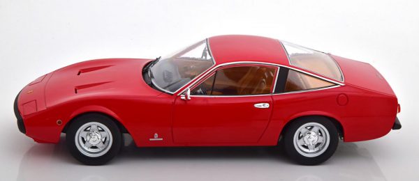 Ferrari 365 GTC4 1971 Rood ( Bruin Interieur ) 1-18 KK Scale Limited 750 Pieces