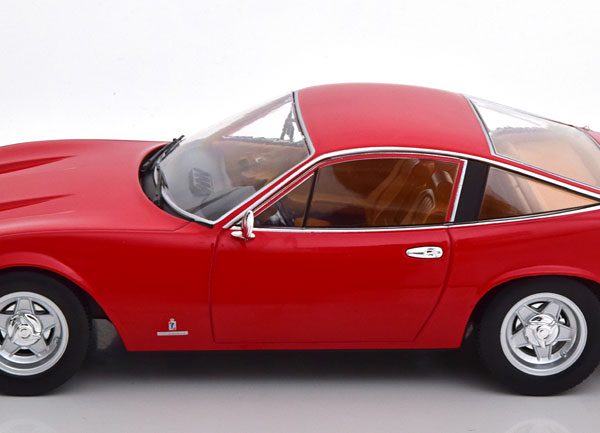 Ferrari 365 GTC4 1971 Rood ( Bruin Interieur ) 1-18 KK Scale Limited 750 Pieces