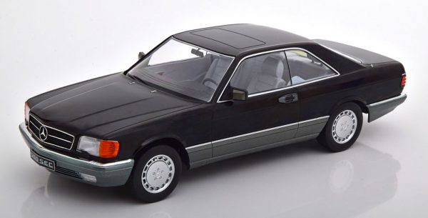 Mercedes-Benz 560 SEC ( C126 ) 1985 Zwart 1-18 KK Scale Limited 1000 Pieces