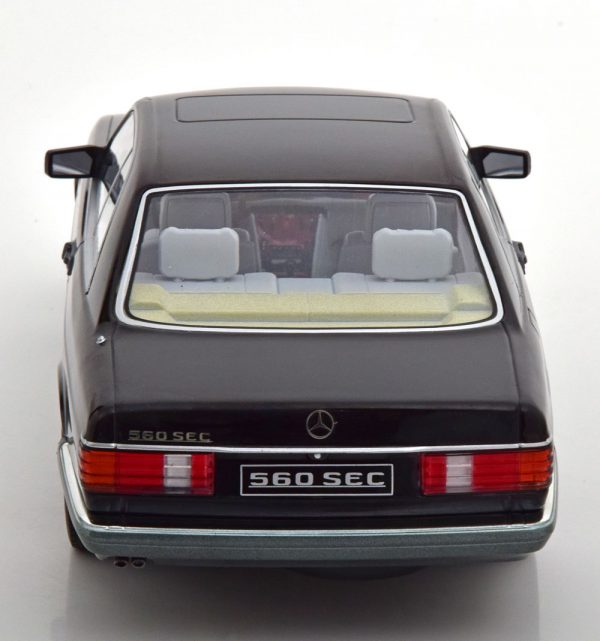 Mercedes-Benz 560 SEC ( C126 ) 1985 Zwart 1-18 KK Scale Limited 1000 Pieces