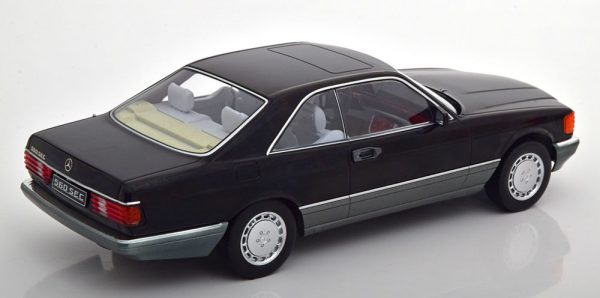 Mercedes-Benz 560 SEC ( C126 ) 1985 Zwart 1-18 KK Scale Limited 1000 Pieces