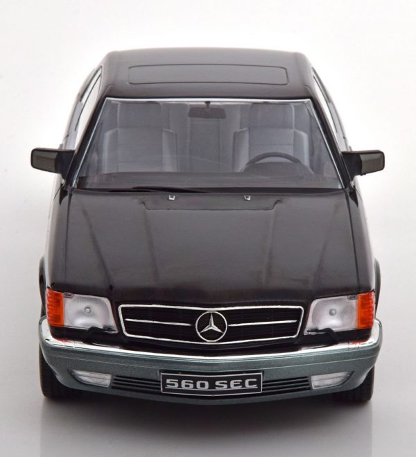 Mercedes-Benz 560 SEC ( C126 ) 1985 Zwart 1-18 KK Scale Limited 1000 Pieces