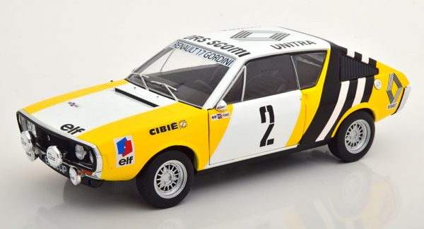 Renault 17 #2 Rally de Pologne ( Rusland ) 1976 Geel / Wit / Zwart 1-18 Solido