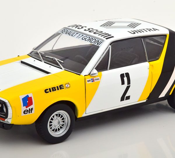 Renault 17 #2 Rally de Pologne ( Rusland ) 1976 Geel / Wit / Zwart 1-18 Solido