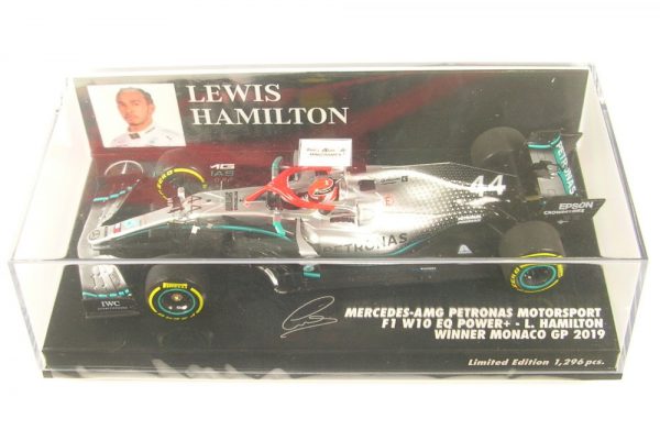 Mercedes AMG Petronas Motorsport F1 W10 EQ Power+ #44 Lewis Hamilton Monaco GP 2019 Minichamps 1-43 Limited 1296 Pieces