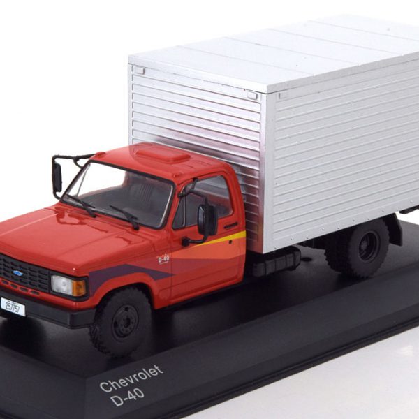 Chevrolet D-40 Box Truck 1985 Rood/Zilver 1-43 Whitebox Limited 1000 pcs.