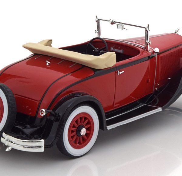 Dodge Eight DG Convertible 1931 Rood / Zwart 1-18 BOS Models Limited 504 Pieces ( Resin )