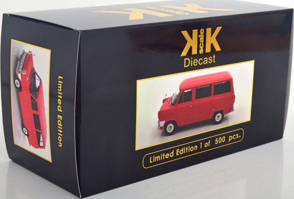 Ford Transit MK1 Bus 1965 Rood 1-18 KK Scale Limited 500 Pieces