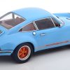 Porsche 911 Coupe "Singer" Lichtblauw / Oranje 1-18 KK Scale Limited 1000 Pieces