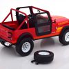 Jeep CJ-7 Renegade "The Terminator met Sarah Connor Figuur" Rood 1-18 Greenlight Collectibles