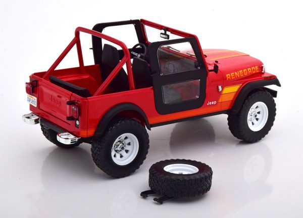 Jeep CJ-7 Renegade "The Terminator met Sarah Connor Figuur" Rood 1-18 Greenlight Collectibles