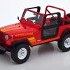 Jeep CJ-7 Renegade "The Terminator met Sarah Connor Figuur" Rood 1-18 Greenlight Collectibles