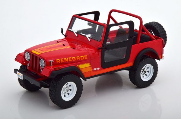 Jeep CJ-7 Renegade "The Terminator met Sarah Connor Figuur" Rood 1-18 Greenlight Collectibles