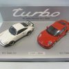 Porsche 911 Turbo Set "Porsche 911 ( 930) Turbo 1978 Wit / Porsche 911 ( 991 ) Turbo Rood" 1-43 Minichamps Limited 2014 Pieces