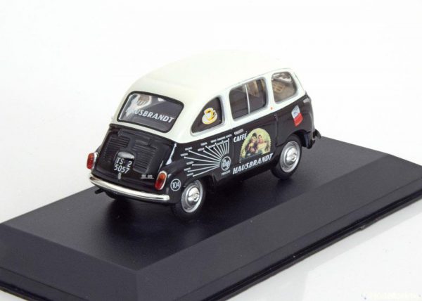 Fiat 600 Multipla "Cafe Hausbrandt" 1956 Zwart / Wit 1-43 Altaya