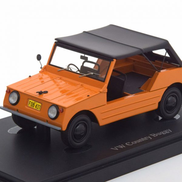 Volkswagen Country Buggy 1967 Oranje / Zwart 1-43 Autocult Limited 333 Pieces ( Resin )