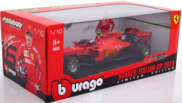 Ferrari SF90 #16 Winner GP Italia ( Monza ) 2019 Charles Leclerc 1-18 Burago Limited Edition 3000 Pieces