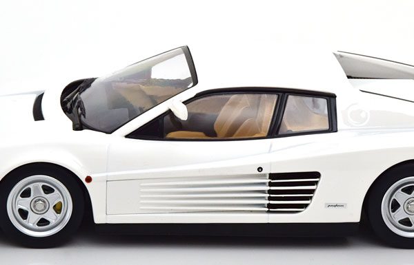 Ferrari Testarossa 1984 Wit ( US Version) ( Miami Vice Look ) 1-18 KK Scale Limited 750 Pieces