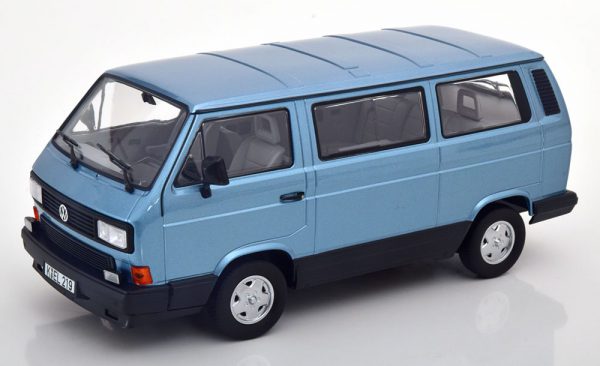 Volkswagen T3 Bus Multivan 1990 Blauw Metallic 1-18 Norev