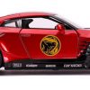 Nissan GT-R (R35) 2009 "Met figuur Red Ranger Power Rangers" Rood Metallic 1:24 Jada Toys