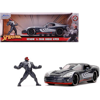 Dodge Viper 2008 "Venom Grijs 1-24 Spiderman Marvel Jada Toys