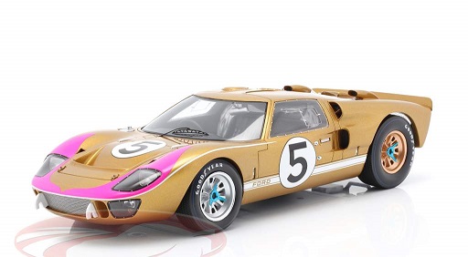 Ford MK II #5, 3rd 24Hrs Le Mans 1966 Ronnie Bucknum Dick Hutcherson Goud / Wit 1-18 Spark