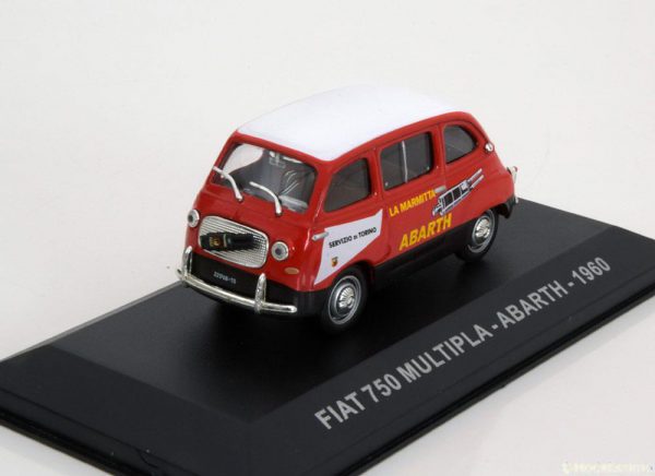 Fiat 750 Multipla Abarth 1960 Rood / Wit 1-43 Altaya