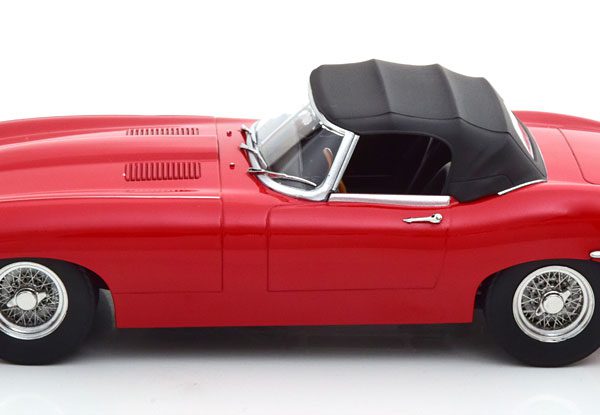 Jaguar E-Type Series 1 LHD Convertible 1961 ( Gesloten ) Rood 1-18 KK Scale Limited 500 Pieces