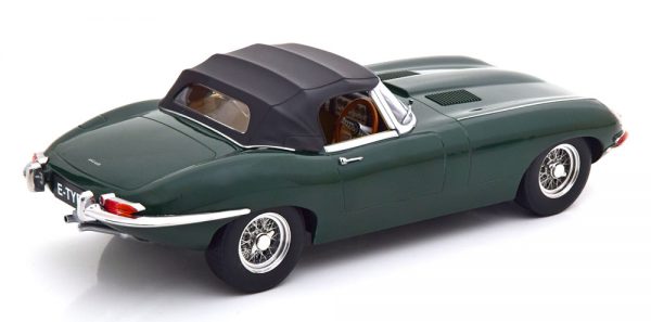 Jaguar E-Type Series 1 RHD Convertible ( gesloten ) 1961 Groen 1-18 KK Scale Limited 500 Pieces