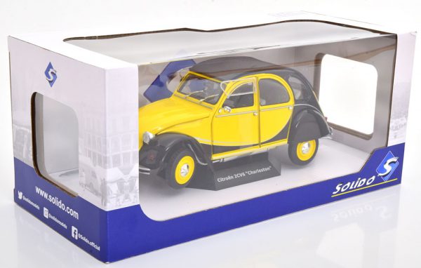 Citroen 2CV6 "Charleston" Geel / Zwart 1-18 Solido