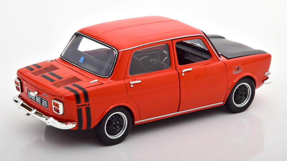 Simca 1000 Rallye 2 1971 Rood / Zwart 1-18 Norev - Schuiten