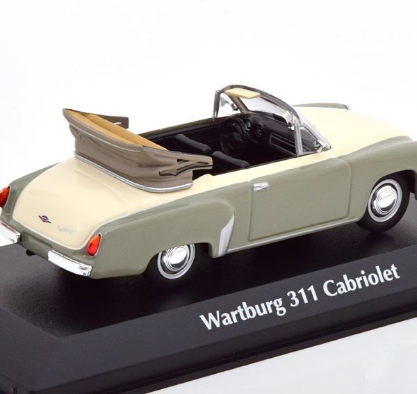 Wartburg 311 Cabrio 1958 Grijs / Beige 1-43 Maxichamps