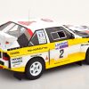 Audi Sport Quattro S1 No.2, RAC Rally 1985 “HB” Mikkola/Hertz 1-18 Ixo Models