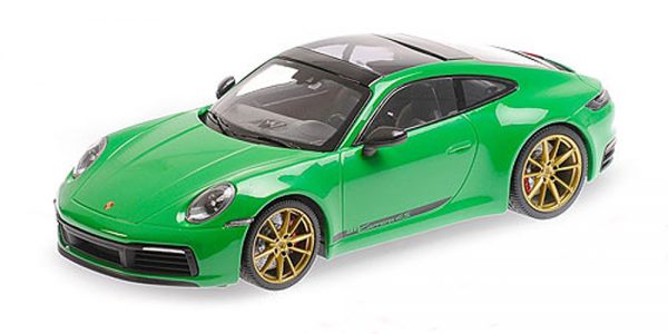 Porsche 911 (992) Carrera 4S 2019 Groen 1-18 Minichamps Limited 304 Pieces