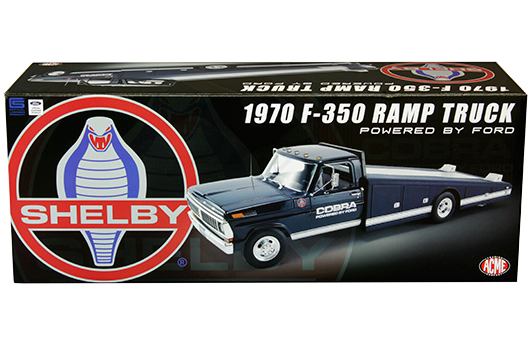 Ford F350 Ramp Truck 1970 "Shelby" Donkerblauw 1-18 GMP