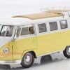Volkswagen T1 Microbus Camping 1962 Geel / Wit 1:18 Lucky Diecast