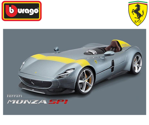 Ferrari Monza SP1 Grijs/Geel 1-24 Burago