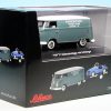 Volkswagen T1 Kleinschnittger met aanhangwagen 1-43 Blauw Schuco Limited 750 pcs.