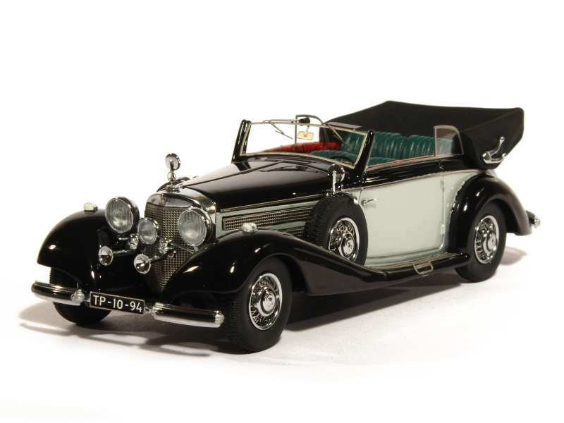 Mercedes-Benz 540K B Cabriolet 1937 Zwart/Zilver 1-43 GLM Models - Schuiten  Autominiaturen