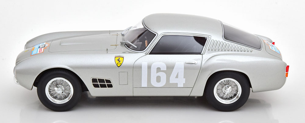 Ferrari 250 GT LWB No.164, Tour de France 1957 Estager/Schell Zilver 1-18  CMR Models ( Resin )