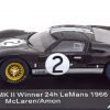 Ford GT40 MK II Winner 24Hrs Le Mans 1966 McLaren/Amon Zwart 1-43 CMR Models
