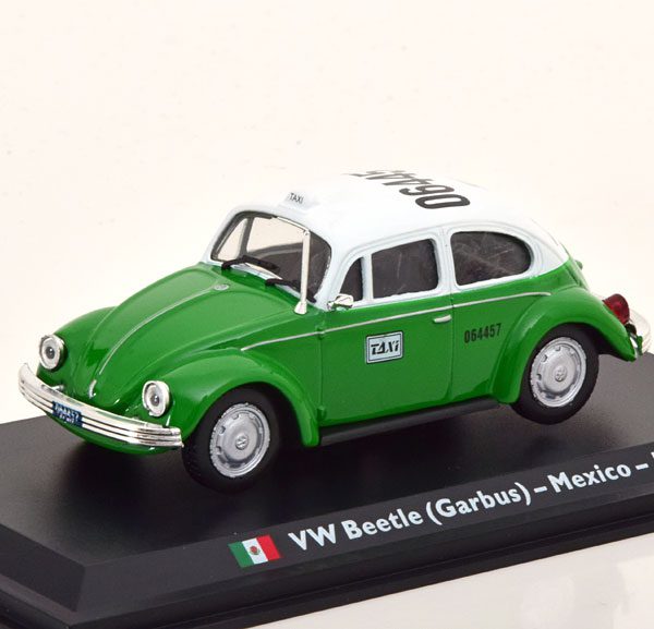 Volkswagen Kever (Garbus) "Taxi Mexico" 1985 Groen / Wit 1-43 Altaya