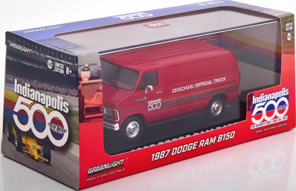 Dodge Ram B150 "Official Truck Indy 500" 1987 Rood 1-43 Greenlight Collectibles