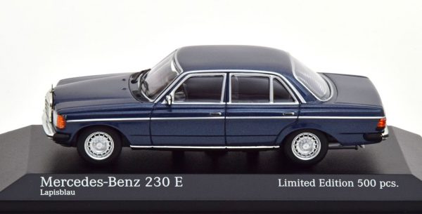 Mercedes-Benz 230E ( W123 ) 1982 Limousine Blauw Metallic 1-43 Minichamps Limited 500 Pieces