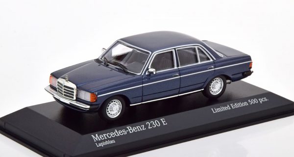 Mercedes-Benz 230E ( W123 ) 1982 Limousine Blauw Metallic 1-43 Minichamps Limited 500 Pieces