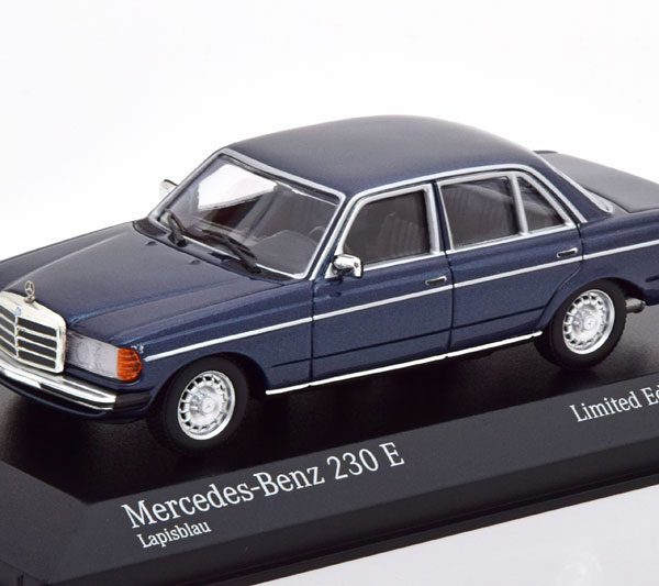 Mercedes-Benz 230E ( W123 ) 1982 Limousine Blauw Metallic 1-43 Minichamps Limited 500 Pieces