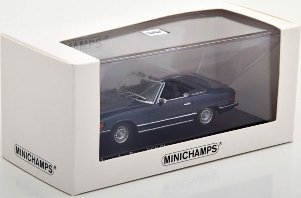 Mercedes-Benz 350SL ( R107 ) 1974 Blauw Metallic 1-43 Minichamps Limited 500 Pieces